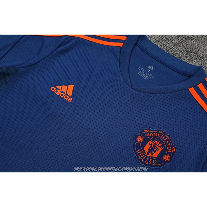 Chandal del Manchester United 22-23 Manga Corta Azul - Pantalon Corto